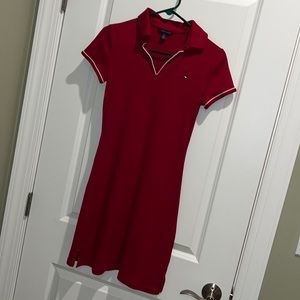 Tommy Hilfiger red collared mini dress never worn